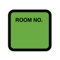 Nevs Printed Chart Labels - Room No 1-7/16" x 1-1/2" Green w/Black NRBP-S-GREEN - alternate 1